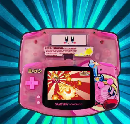 Kirby-Themed GBA Nintendo Handheld Console - High-Brightness Upgrade, Compatible with GB Cartridges